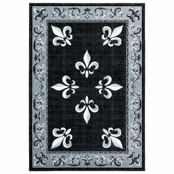 United Weavers Of America 2 ft. 7 in. x 7 ft. 4 in. Bristol Casselton Black Rectangle Runner Rug 2050 11070 28C